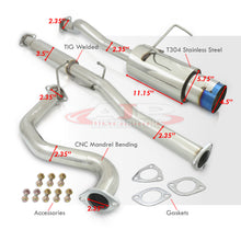 Load image into Gallery viewer, Acura Integra GSR Hatchback 1994-2001 N1 Style Stainless Steel Catback Exhaust System Burnt Tip (Piping: 2.5" / 65mm | Tip: 4.5")