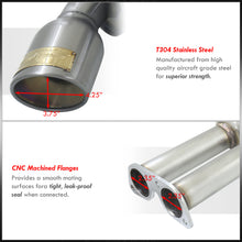 Load image into Gallery viewer, Infiniti G35 Coupe 2003-2007 / Nissan 350Z 2003-2009 Hi-Power Style Oval Dual Tip Stainless Steel Catback Exhaust System Gunmetal (Piping: 2.25" / 58mm | Tip: 4.0")