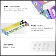 Load image into Gallery viewer, Universal Adjustable Angler License Plate Relocator Bracket Neo Chrome