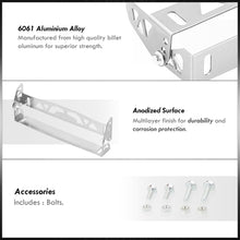 Load image into Gallery viewer, Universal Adjustable Angler License Plate Relocator Bracket Silver