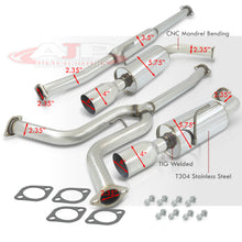 Load image into Gallery viewer, Nissan Maxima 2004-2008 Dual Tip Stainless Steel Catback Exhaust System (Piping: 2.25" / 58mm | Tip: 4.0")