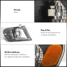 Load image into Gallery viewer, Toyota Corolla 01-02 Corner Light Black/Amber