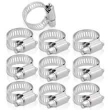 Load image into Gallery viewer, 1.0" Steel Adjustable Worm Drive Hose Clip Clamp