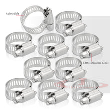 Load image into Gallery viewer, 1.0" Steel Adjustable Worm Drive Hose Clip Clamp