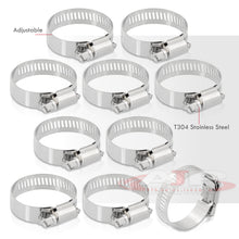 Load image into Gallery viewer, 1.7" Steel Adjustable Worm Drive Hose Clip Clamp