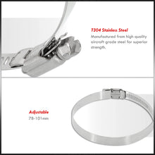Load image into Gallery viewer, 3.0" Steel Adjustable Worm Drive Hose Clip Clamp