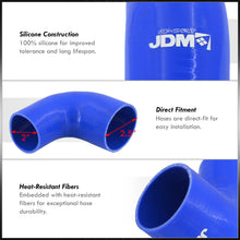 Load image into Gallery viewer, 2" to 2.5" 90 Degree Reducer Silicone Coupler Blue