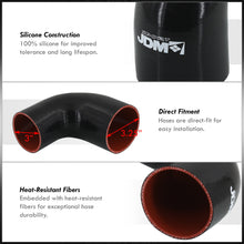 Load image into Gallery viewer, 3" to 3.25" 90 Degree Reducer Silicone Coupler Black