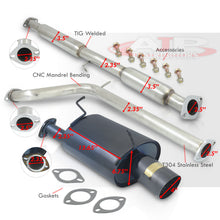 Load image into Gallery viewer, Mitsubishi Eclipse V6 2000-2005 N1 Style Stainless Steel Catback Exhaust System Gunmetal (Piping: 2.25" / 58mm | Tip: 4.0")