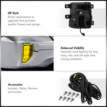 Load image into Gallery viewer, Chevrolet Silverado 1500 2016-2018 Front LED Fog Lights Yellow Len (Includes Switch & Wiring Harness)