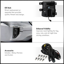 Load image into Gallery viewer, Chevrolet Silverado 1500 2016-2018 Front LED Fog Lights Smoked Len (Includes Switch & Wiring Harness)