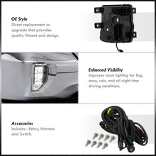 Load image into Gallery viewer, Chevrolet Silverado 1500 2016-2018 Front LED Fog Lights Clear Len (Includes Switch & Wiring Harness)