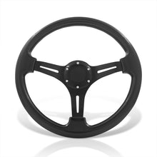 Load image into Gallery viewer, Universal 350mm Heavy Duty Aluminum Steering Wheel Black Center Black
