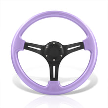 Load image into Gallery viewer, Universal 350mm Heavy Duty Aluminum Steering Wheel Black Center Purple