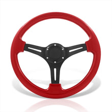 Load image into Gallery viewer, Universal 350mm Heavy Duty Aluminum Steering Wheel Black Center Red