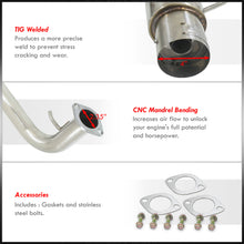 Load image into Gallery viewer, Mitsubishi Galant 2.4L I4 1999-2003 N1 Style Stainless Steel Catback Exhaust System (Piping: 2.25" / 58mm | Tip: 4.5")
