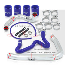 Load image into Gallery viewer, Audi A4 B5 1996-2001 / Volkswagen Passat B5 1998-2001 1.8T Bolt-On Aluminum Polished Piping Kit + Blue Couplers
