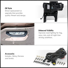 Load image into Gallery viewer, GMC Sierra 1500 2016-2018 Front LED Fog Lights Clear Len (Includes Switch & Wiring Harness)