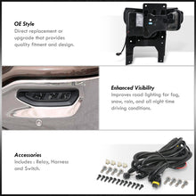 Load image into Gallery viewer, GMC Sierra 1500 2016-2018 Front LED Fog Lights Smoked Len (Includes Switch & Wiring Harness)