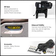 Load image into Gallery viewer, GMC Sierra 1500 2016-2018 Front LED Fog Lights Yellow Len (Includes Switch & Wiring Harness)