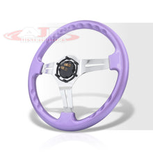 Load image into Gallery viewer, Universal 350mm Heavy Duty Steel Steering Wheel Polished Center Metallic Purple