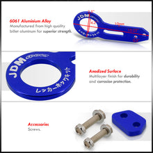 Load image into Gallery viewer, JDM Sport Universal Rear Tow Hook Kit Gen 1 Blue