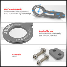 Load image into Gallery viewer, JDM Sport Universal Rear Tow Hook Kit Gen 1 Gunmetal