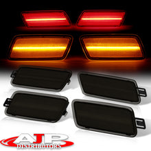 Load image into Gallery viewer, Audi A7 2012-2018 4 Piece Front Amber &amp; Rear Red LED Side Marker Lights Smoke Len
