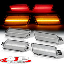 Load image into Gallery viewer, Audi A7 2012-2018 4 Piece Front Amber &amp; Rear Red LED Side Marker Lights Clear Len
