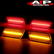 Load image into Gallery viewer, Audi A7 2012-2018 4 Piece Front Amber & Rear Red LED Side Marker Lights Clear Len