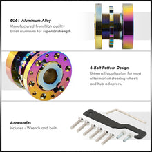 Load image into Gallery viewer, Universal 6 Bolt Steering Steering Wheel Extender Adapter Hub Neo Chrome
