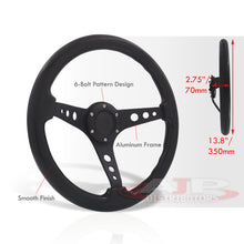 Load image into Gallery viewer, Universal 350mm Wood Grain Style Aluminum Steering Wheel Black Center Black Wood