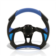 Load image into Gallery viewer, Universal 320mm Flat Bottom Style Aluminum Steering Wheel Black / Blue