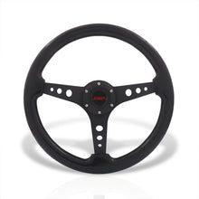 Load image into Gallery viewer, JDM Sport Universal 350mm Wood Grain Style Aluminum Steering Wheel Black Center Black Wood
