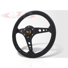 Load image into Gallery viewer, JDM Sport Universal 350mm Wood Grain Style Aluminum Steering Wheel Black Center Black Wood