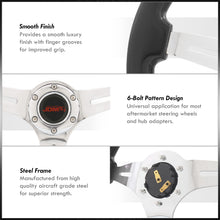 Load image into Gallery viewer, JDM Sport Universal 350mm Heavy Duty Steel Wood Grain Style Steering Wheel Polished Center Black Wood