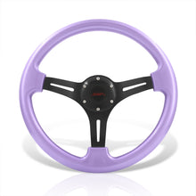 Load image into Gallery viewer, JDM Sport Universal 350mm Heavy Duty Aluminum Steering Wheel Black Center Metallic Purple