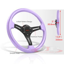 Load image into Gallery viewer, JDM Sport Universal 350mm Heavy Duty Aluminum Steering Wheel Black Center Metallic Purple