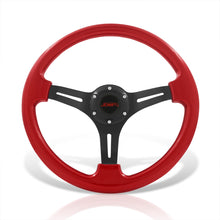 Load image into Gallery viewer, JDM Sport Universal 350mm Heavy Duty Aluminum Steering Wheel Black Center Red

