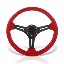 Load image into Gallery viewer, JDM Sport Universal 350mm Heavy Duty Aluminum Steering Wheel Black Center Red