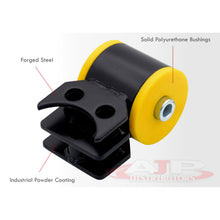 Load image into Gallery viewer, Honda Civic 1992-1995 / Del Sol 1993-1997 / Acura Integra 1994-2001 D to B Series Conversion Engine Motor Mount Black with Yellow Polyurethane Bushings (3-Bolt Driver Side Mount Only)
