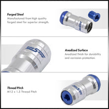 Load image into Gallery viewer, God Snow Lug Nuts M12 x1.5mm Thread pitch Chrome Body Blue Trim (20 Piece +1 Key)