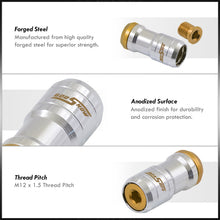 Load image into Gallery viewer, God Snow Lug Nuts M12 x1.5mm Thread pitch Chrome Body Gold Trim (20 Piece +1 Key)