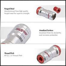 Load image into Gallery viewer, God Snow Lug Nuts M12 x1.5mm Thread pitch Chrome Body Red Trim (20 Piece +1 Key)