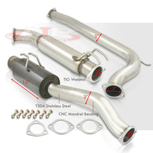 Load image into Gallery viewer, Honda Civic SI Coupe 2006-2011 N1 Style Stainless Steel Catback Exhaust System Gunmetal (Piping: 3.0" / 76mm | Tip: 4.5")