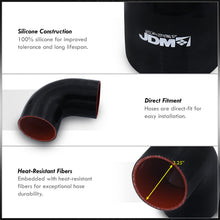 Load image into Gallery viewer, 3.25" 90 Degree Silicone Coupler Black