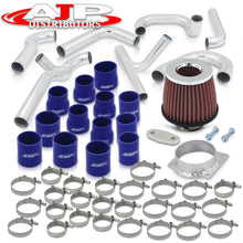 Load image into Gallery viewer, Ford Mustang 1994-1997 3.8L V6 Bolt-On Aluminum Polished Piping Kit + Blue Couplers