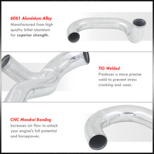 Load image into Gallery viewer, Ford Mustang 1994-1997 3.8L V6 Bolt-On Aluminum Polished Piping Kit + Blue Couplers