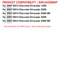 Load image into Gallery viewer, Chevrolet Silverado 2007-2013 Factory Style Headlights Chrome Housing Clear Len Clear Reflector