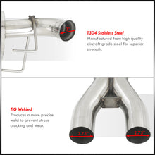 Load image into Gallery viewer, Ford Mustang 5.0L V8 2011-2014 Dual Tip Stainless Steel Catback Exhaust System (Piping: 2.5" / 65mm | Tip: 4.5")